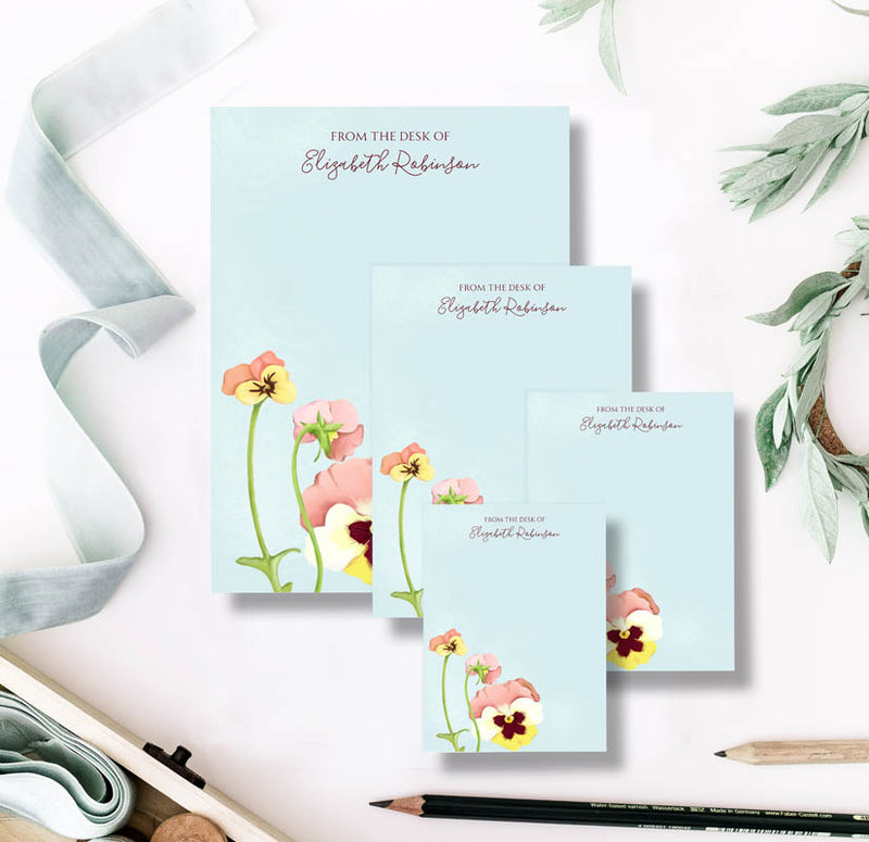 Three Pansies Note Pad