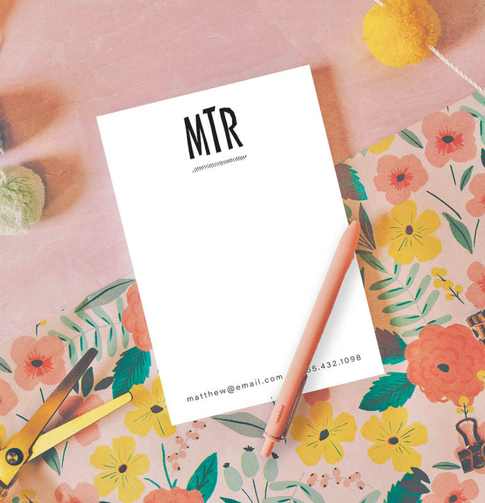 3 Letter Monogram Notepad