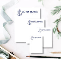 Anchor Nautical Personalized Notepad Set 