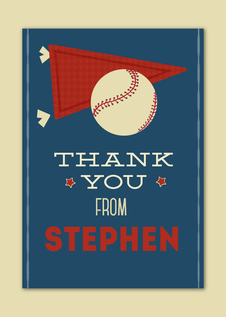 Baseball Party Note Card