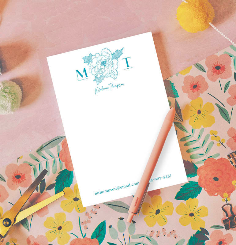 Birth Flower Notepad | Personalized Birth Month Floral Gift