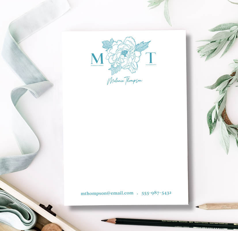 Custom Birth Flower Notepad | Personalized Birth Month Floral Gift