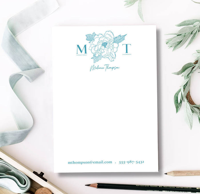 Custom Birth Flower Notepad | Personalized Birth Month Floral Gift