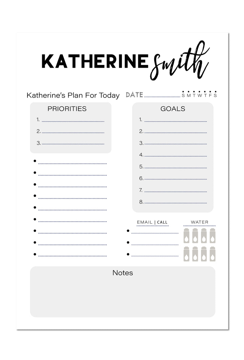 Block Script Planner Note Pad