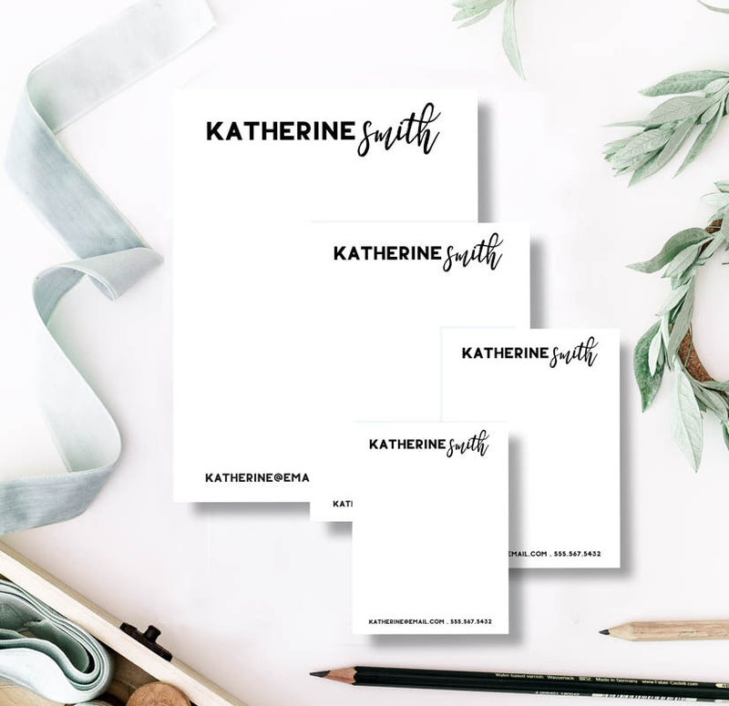 Bold Name Notepad Set