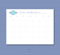 Blue Magnolia Monthly Plan Note Pad