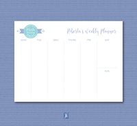 Blue Magnolia Weekly Plan Note Pad