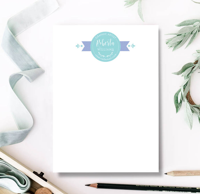 Blue Banner Custom Notepad