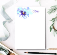 Blue Pansy Note Pad