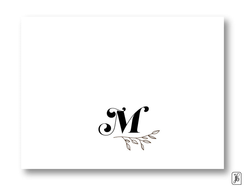 Bold Monogram Note Card