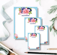 Bold Floral Note Pad Set