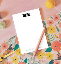 Custom Bold Monogram Desk Pad