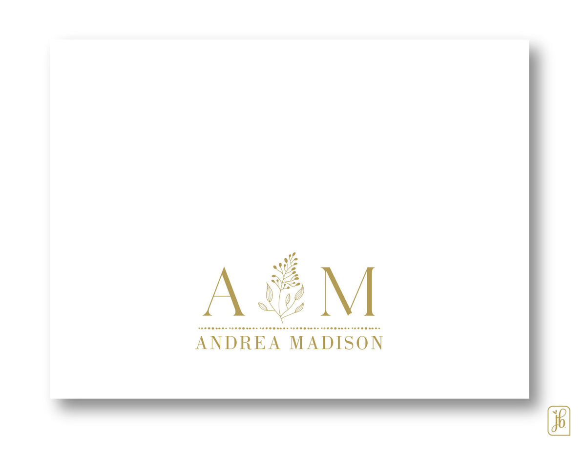 Botanical Monogram Note Card