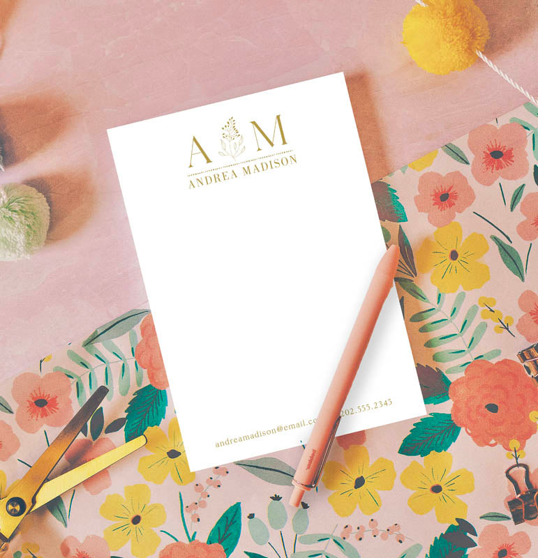 Botanical Monogram Notepad