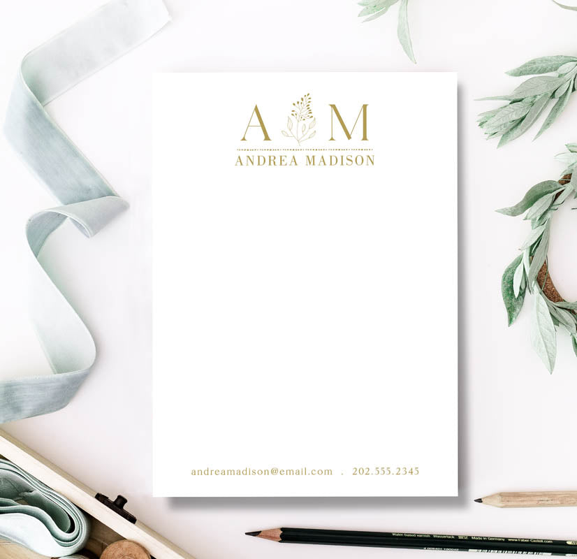 Botanical Monogram Notepad