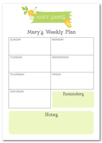 Bright Citrus Weekly Planner Note Pad