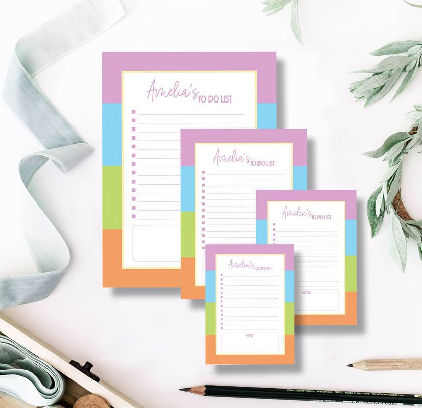 Bright Stripe Note Pad Set