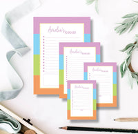 Bright Stripe Note Pad Set