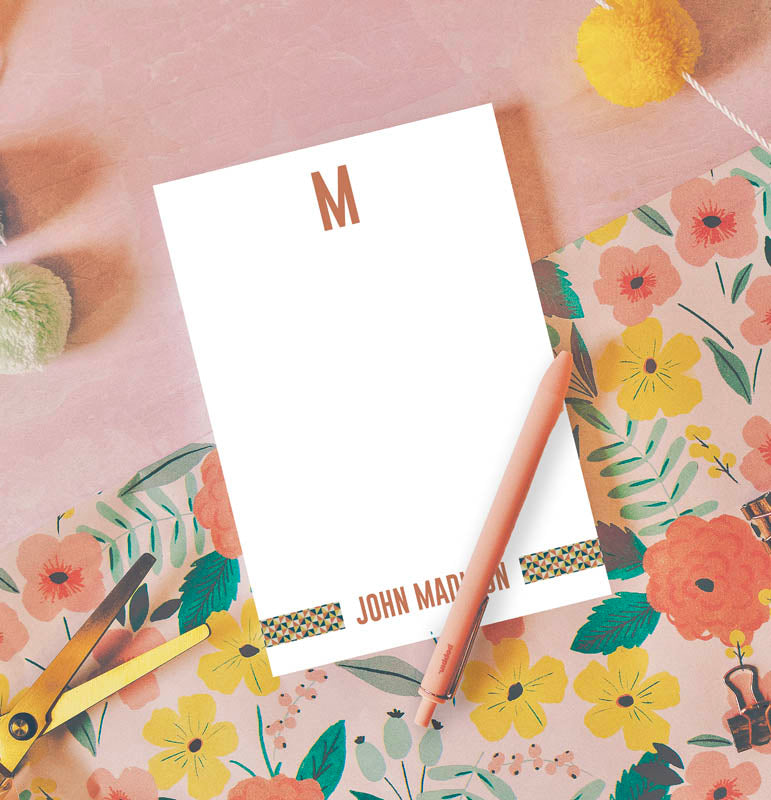 Custom Brown Geo Notepad
