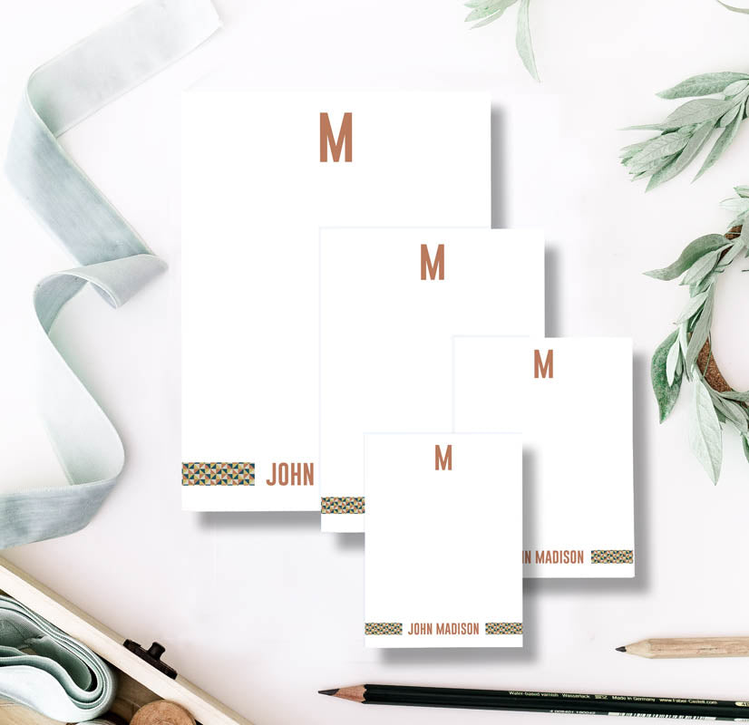 Brown Geo Notepad Set