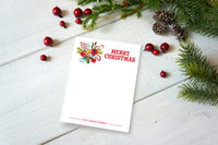 Christmas Bells Floral Notepad