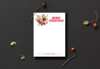 Christmas Bells Floral Notepad