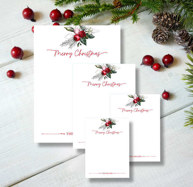 Christmas Berries Notepad Set