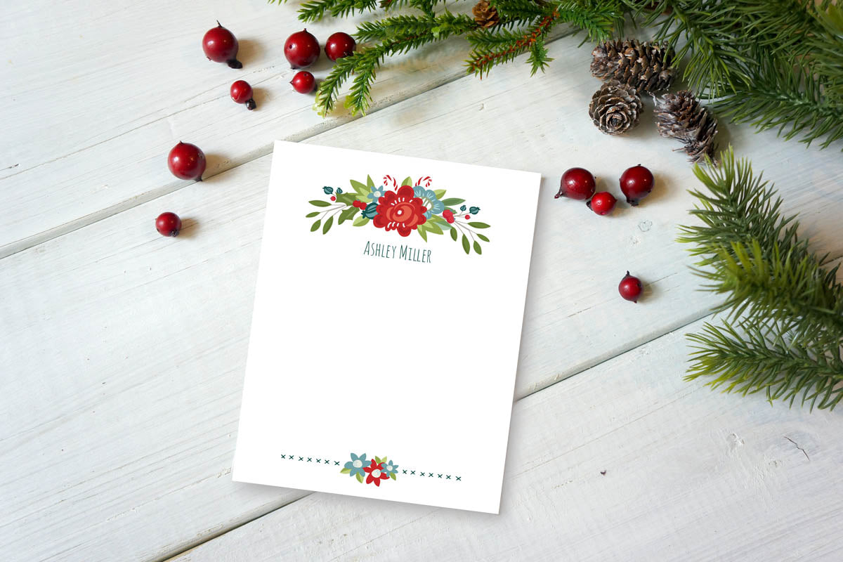 Christmas Primrose Notepad