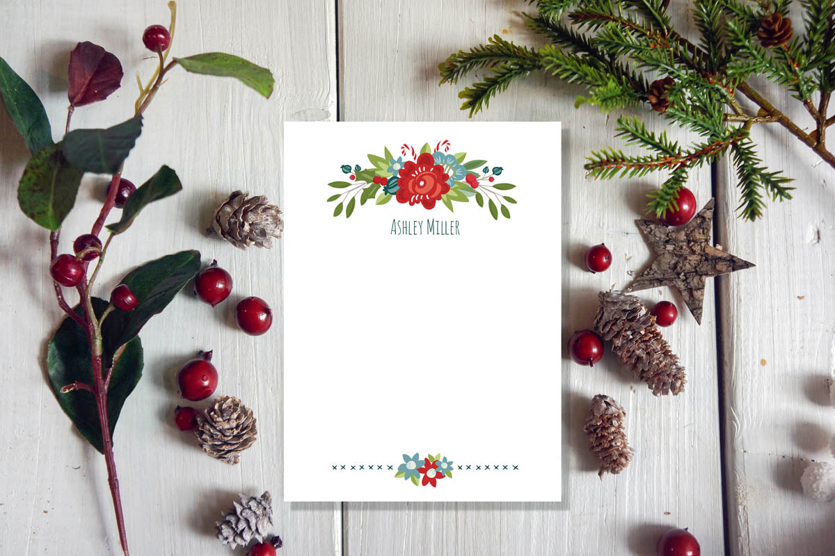 Christmas Primrose Notepad