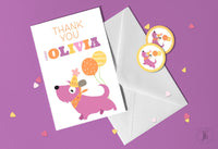 Pink Dog Note Card