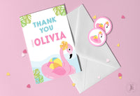 Pink Flamingo Note Card