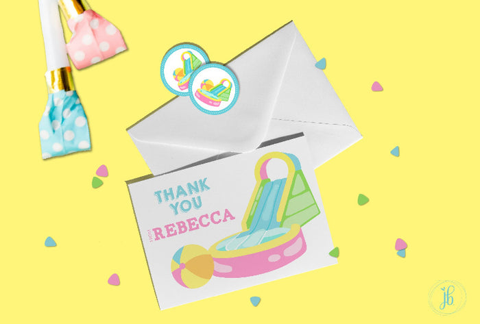 Waterslide Party Note Card Set