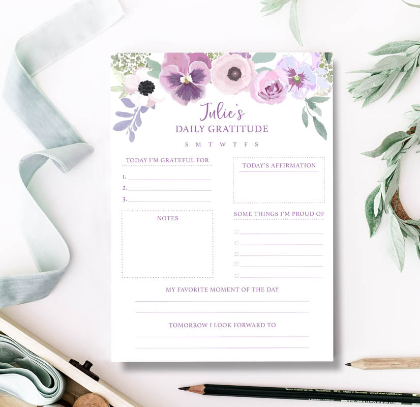 Daily Gratitude Personalized Notepad