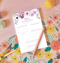 Daily Gratitude Custom Writing Pad
