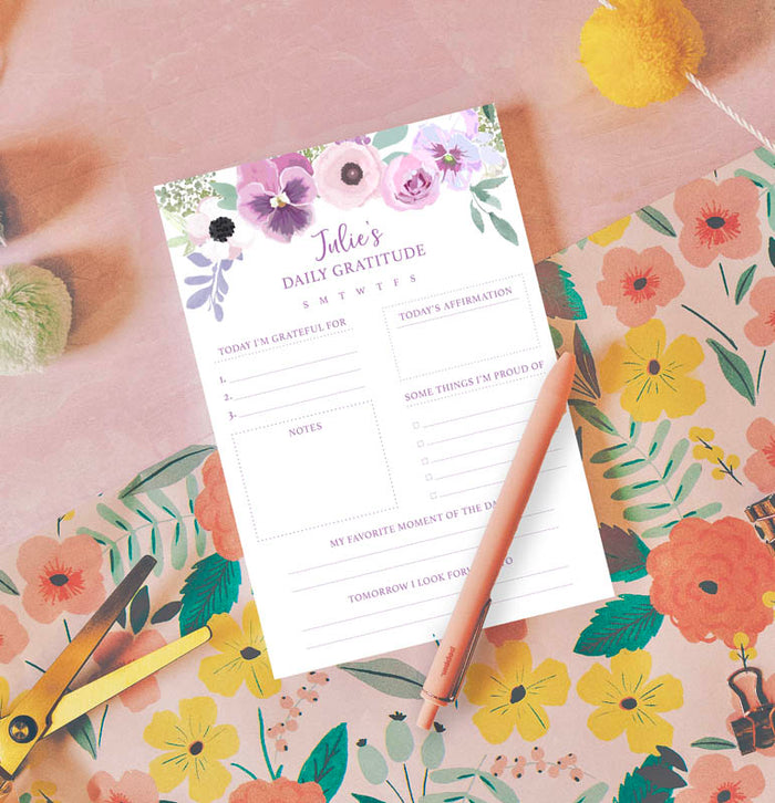 Daily Gratitude Custom Writing Pad