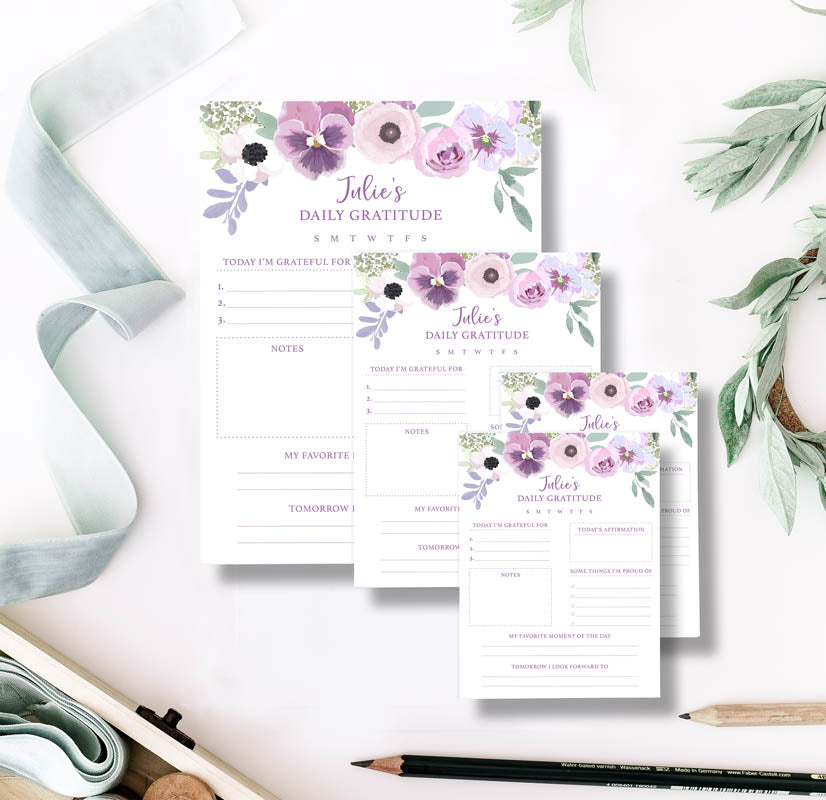 Daily Gratitude Custom Notepad Set