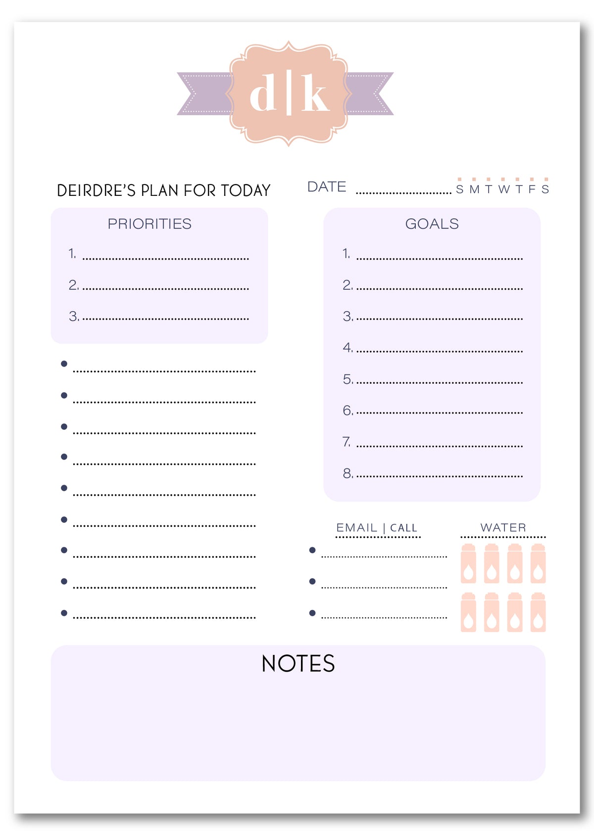 Desert Bloom Planner Note Pad