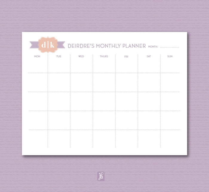 Desert Bloom Monthly Plan Note Pad