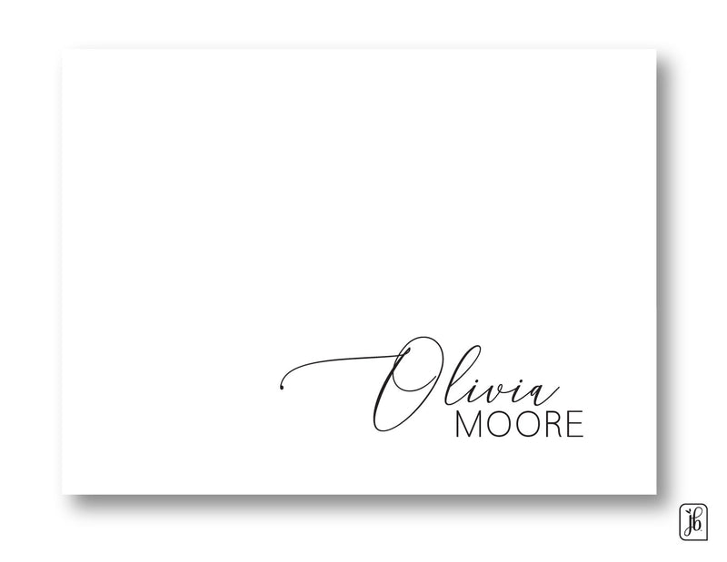 Elegant Script Note Card