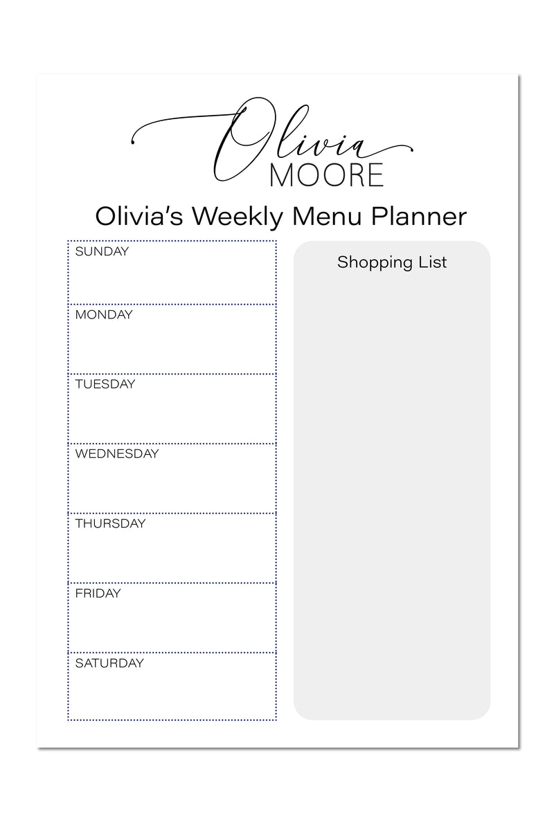 Elegant Script Planner Note Pad