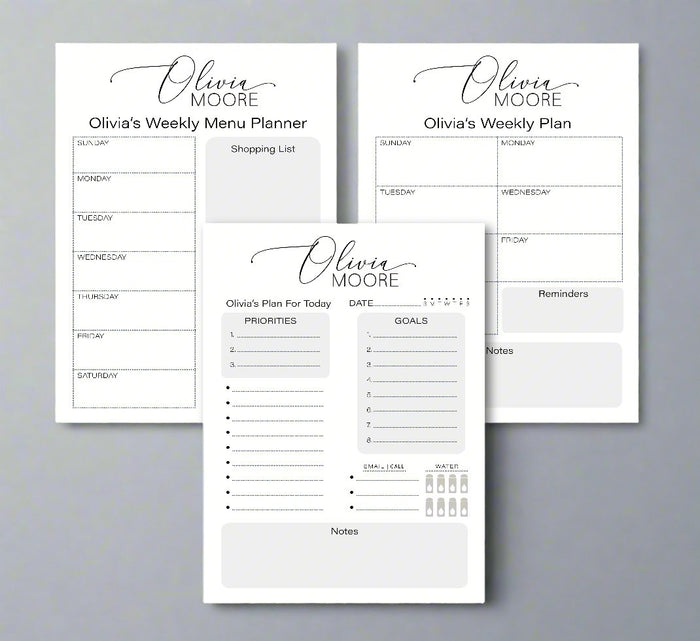 Elegant Script Planner Note Pad