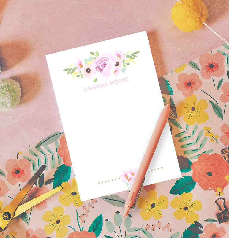 Pastel Roses Notepad