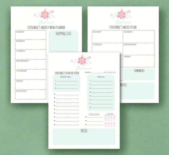 Fresh Flowers Planner Note Pad