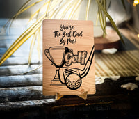 Golf Dad Laser Greeting Card