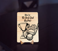 Golf Dad Laser Greeting Card