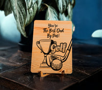 Golf Dad Laser Greeting Card