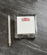 Happy Holidays Acrylic Notepad Holder
