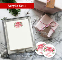 Happy Holidays Acrylic Notepad Holder