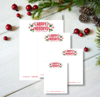 Happy Holly Holidays Notepad