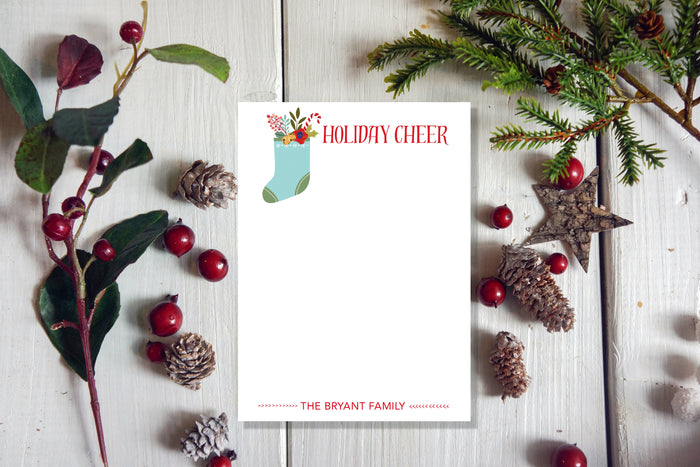 Holiday Cheer Stocking Notepad